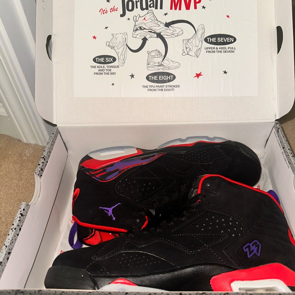 Black and Red Air Jordan Sneakers